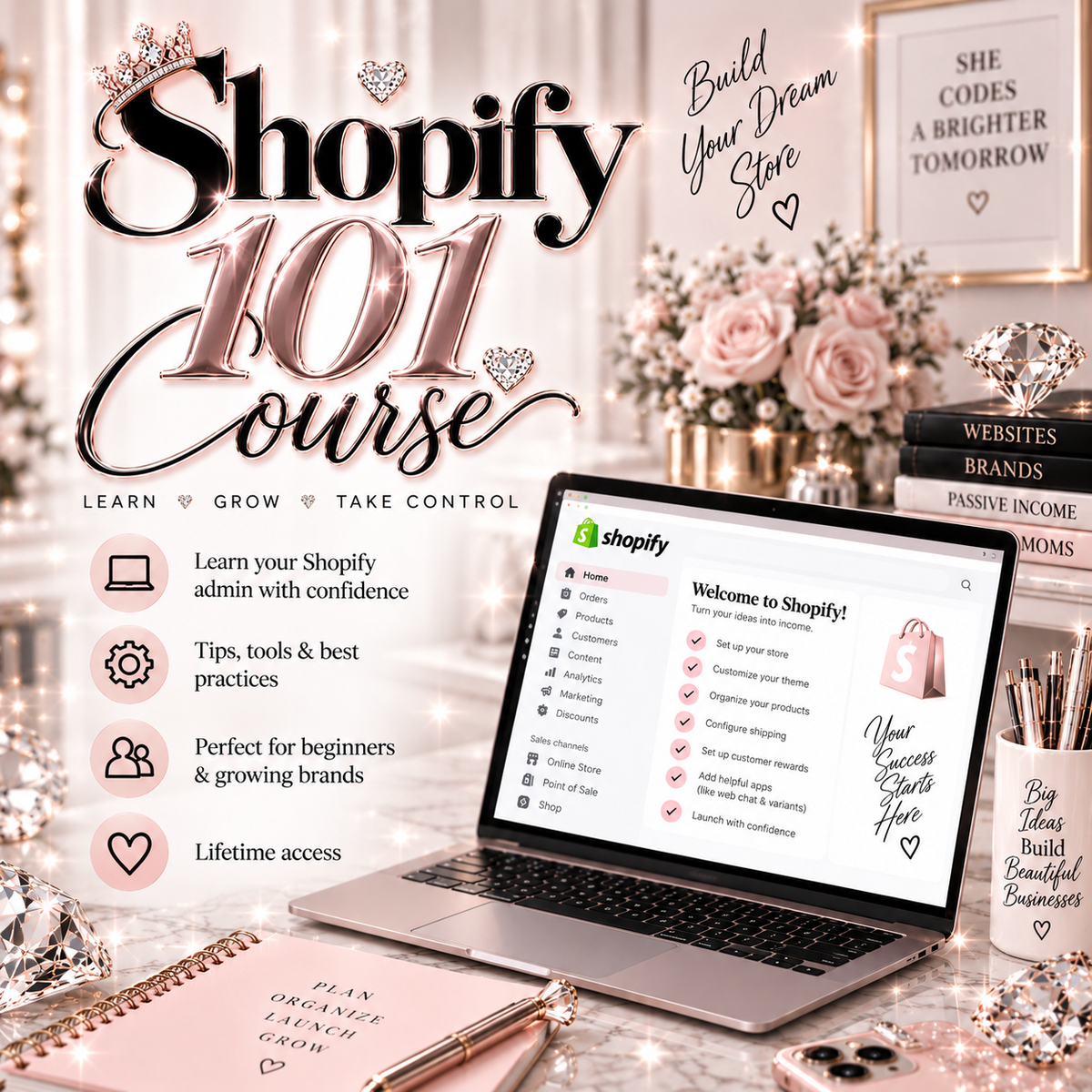 Glitzy's Shopify 101 Course